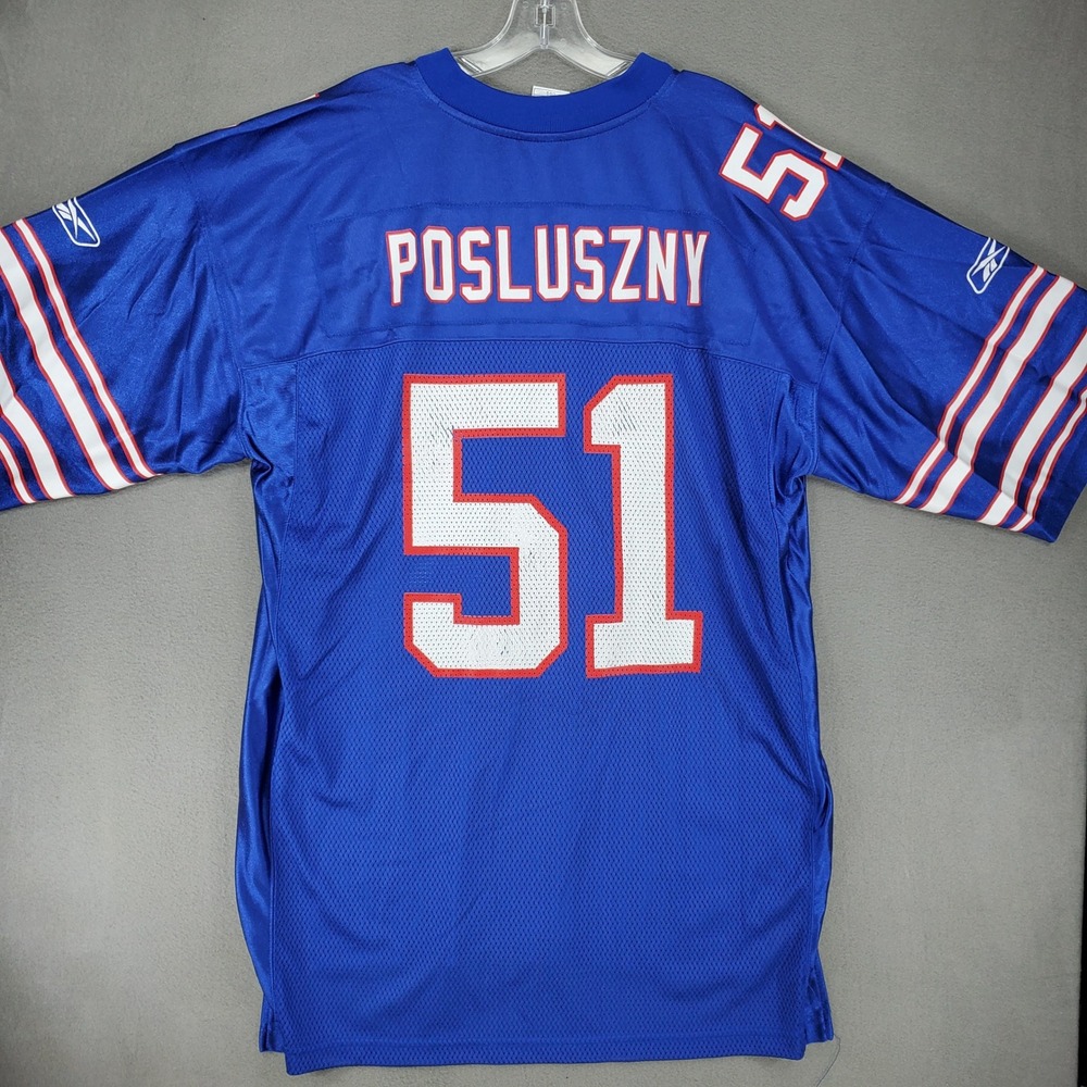 Reebok Buffalo Bills Jersey Mens L Blue Paul Posluszny 51 NFL Football Mesh